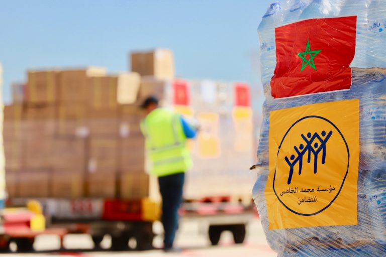بتعليمات سامية لصاحب الجلالة الملك محمد السادس، رئيس لجنة القدس، توزيع مساعدة انسانية لفائدة سكان غزة ومدينة القدس الشريف
