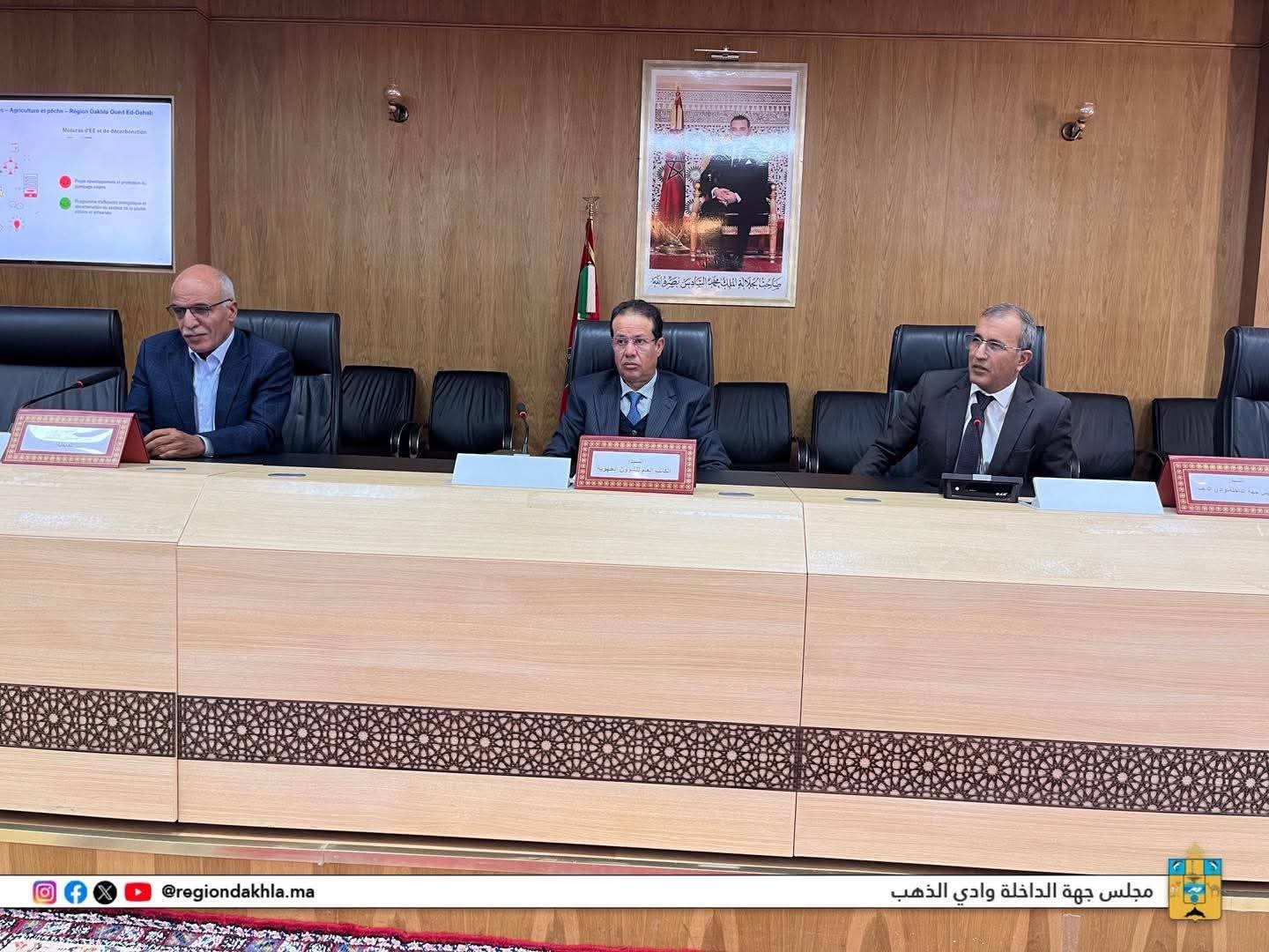 عرض نتائج دراسة النجاعة الطاقية وإزالة الكربون بجهة الداخلة–وادي الذهب.