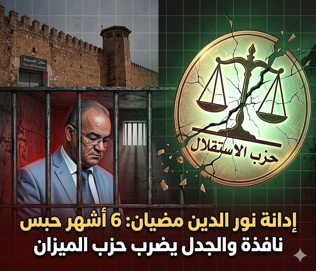 محكمة الاستئناف بالحسيمة تؤيد إدانة نورالدين مضيان بستة أشهر حبسا نافذا في قضية التشهير والابتزاز… ملف يعيد الجدل داخل حزب الاستقلال