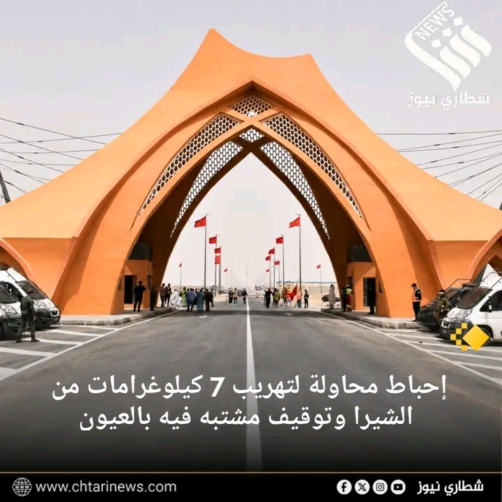 إحباط محاولة لتهريب 7 كيلوغرامات من الشيرا وتوقيف مشتبه فيه بالعيون.